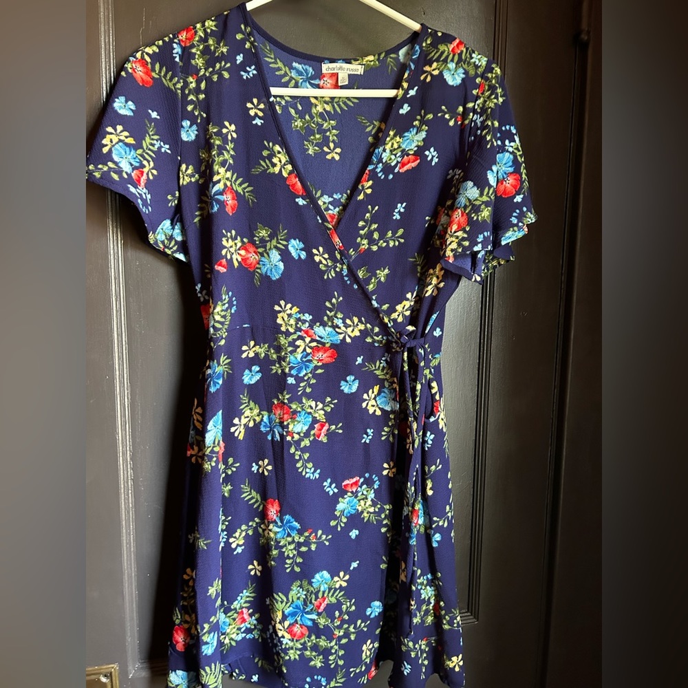 Woman’s Blue Floral Dress